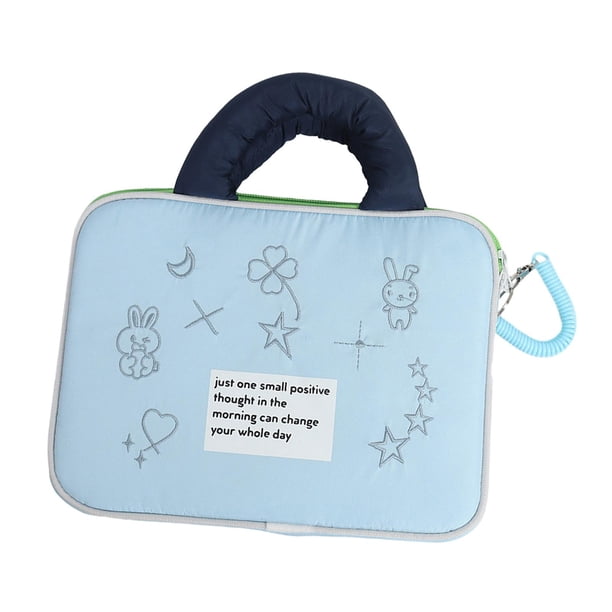 Bolsa para ordenador portátil para mujer, bolsa para ordenador portátil y tableta, Estuche de transporte grueso para ordenador, bolsa para tableta, , Azul, 11 pulgadas