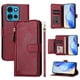 thumbnail image 5 of Funda Billetera Cremallera para Motorola MOTO G75 con Porta Tarjetas, Soporte y Correa Rojo, 5 of 5