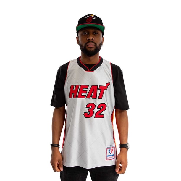 Camiseta Nba Shaquille O'Neal Miami Heat Mitchell & Ness 2005-06 Hardwood Classics 75th