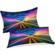 thumbnail image 3 of Juego de funda nórdica Rainbow Lights con estampado 3D, juego de funda nórdica colorida con cierre de cremallera para niños y adolescentes, de microfibra suave, 3 piezas., 3 of 3