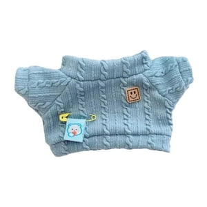 Genérico - Jersey De Muñeca De Peluche, Ropa Con Las Manos En La Parte Superior, Vestir Muñeca De Peluche, Camiseta Con Cuello Redondo, Azul