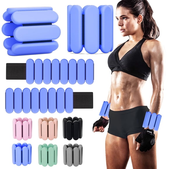 Pesas de tobillo YOVKOK ajustables de 1 kg para mujeres y hombres, 1 par