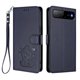 thumbnail image 1 of Funda Volteable con Diseño de Gato para Infinix Hot 60i 5G, Azul, 1 of 6