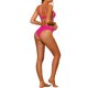 thumbnail image 3 of INSPIRE CHIC Conjunto de Bikini de Triángulo con Cuello en V para Mujer, Dos Piezas, Tirantes Ajustables, Traje de Baño con Copas Acolchadas Removibles, Talla S, Rojo Rosado, 3 of 5