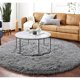 thumbnail image 2 of Xiao Hua Alfombra redonda gris de 1 pieza, 47 × 47 cm - Alfombra lavable, alfombra suave para dormitorio, alfombra antideslizante para sala de estar, alfombra redonda de interior, alfombra duradera., 2 of 2