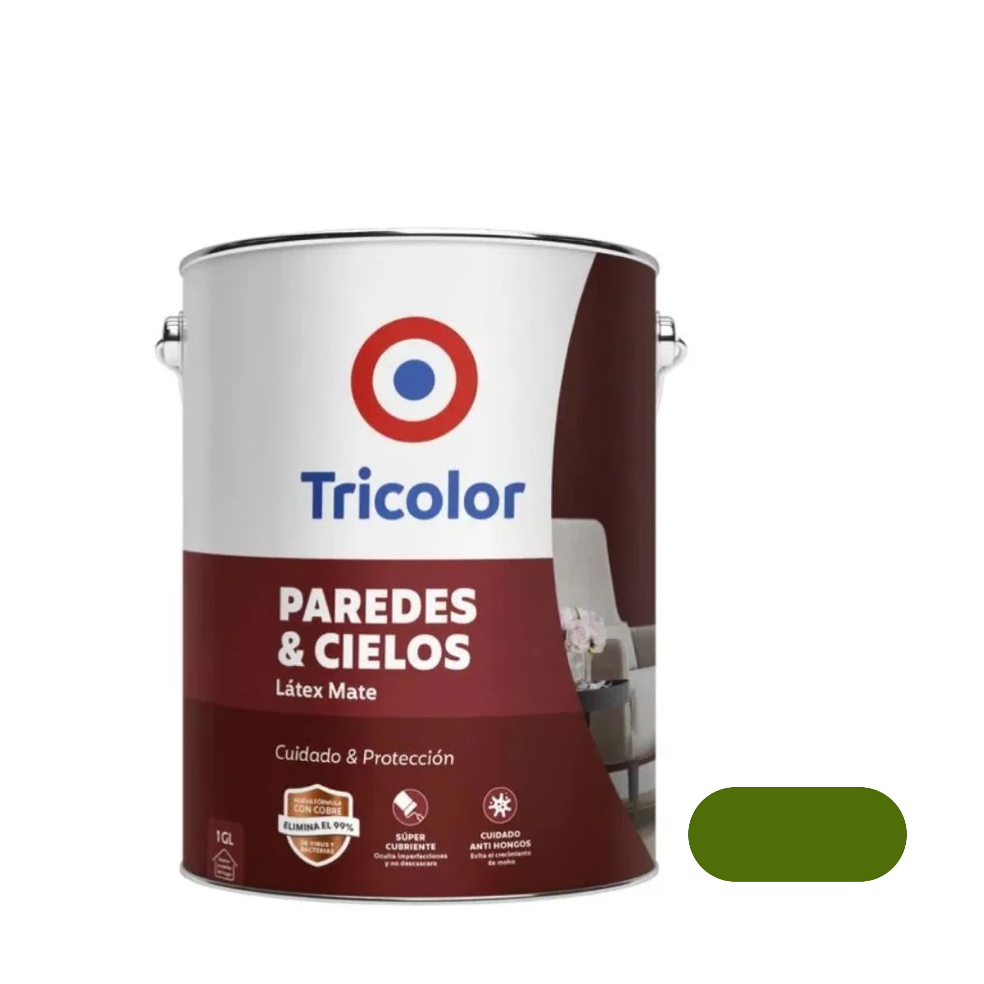 Tricolor - Paredes Y Cielos Verde Musgo 1 Gl