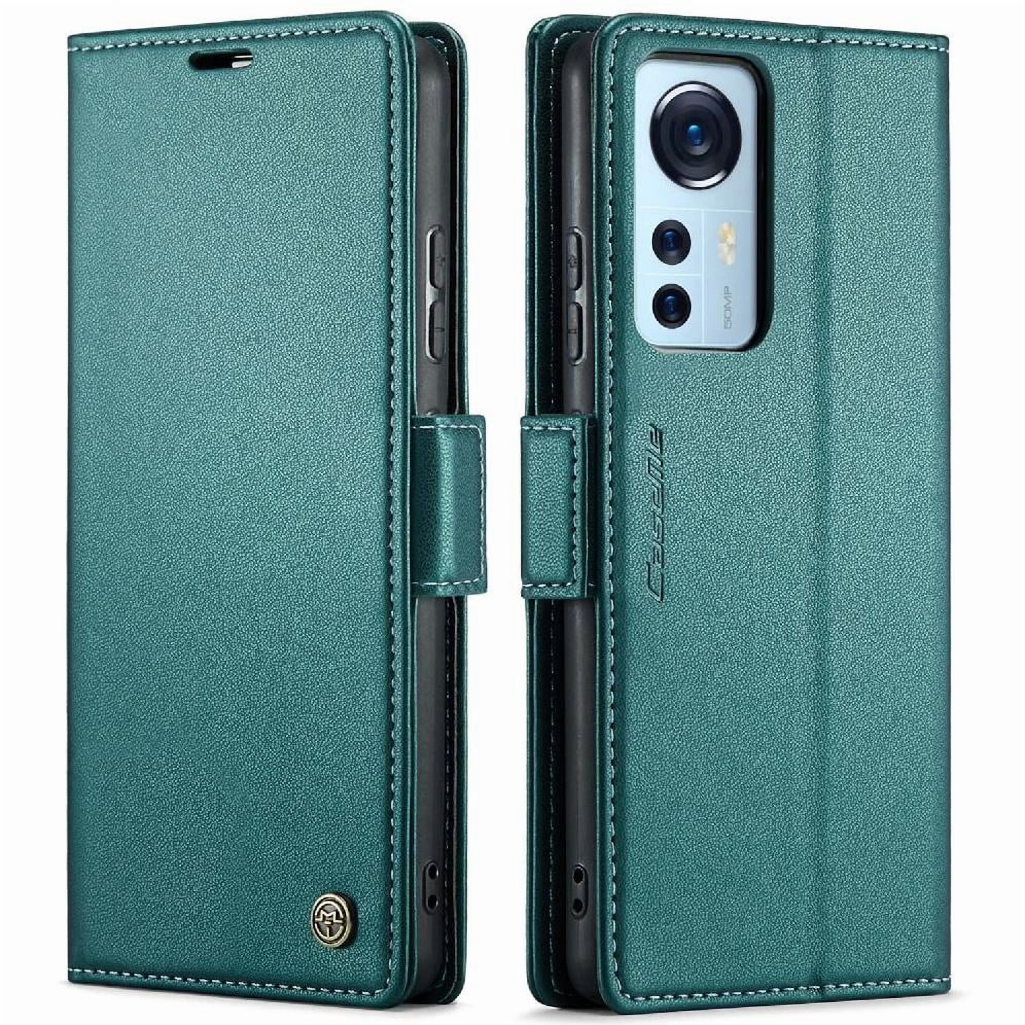 Caseme Tipo Cartera Xiaomi 12/12x/12s Con Cierre Magnético, Rfid, Tarjetero, Soporte, Carga Inalámbrica