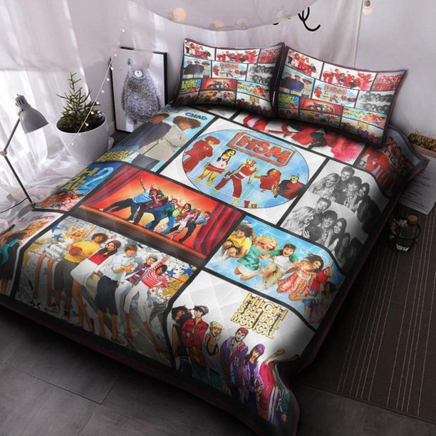 High School Musical Quilt Duvet Cover Set Double Home Textiles Queen Kids3-Piece Bedding Set