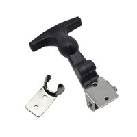 Magideal - Cerrojo De Cubierta De Motor De Coche, Manija En T, Botón Interno, Gancho, Pestillos De Capó, Captura De Capó, Accesorio De Reparación De Automóviles Acero Al Carbono