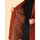 thumbnail image 5 of INSPIRE CHIC Abrigo de Mujer Color Sólido Solapa con Muesca Abotonado Simple Abrigo de Invierno Rojo Ladrillo S, 5 of 6