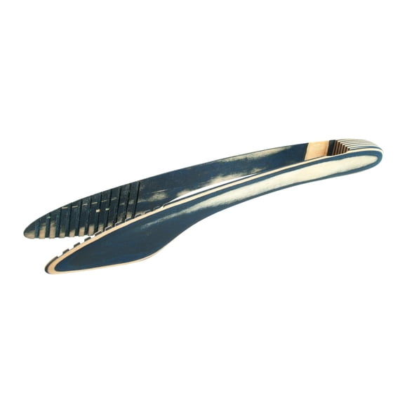 Pinzas para ensalada Island, madera Pakka de bambú, 30 cm, color azul