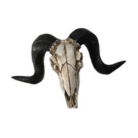 Magideal - Estatua De Cabeza De Oveja, Escultura De Cabeza De Animal, Decoración De Pared, Figura Decorativa De Resina Para Decoración Del Hogar , Negro