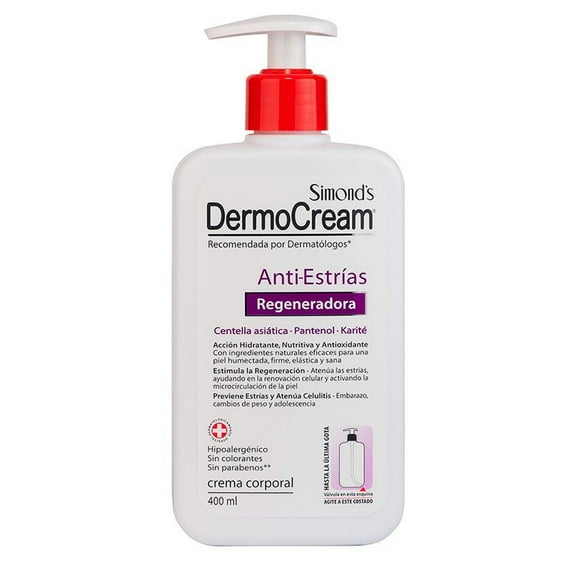 Crema Corporal DermoCream Anti-Estrías, 400 ml