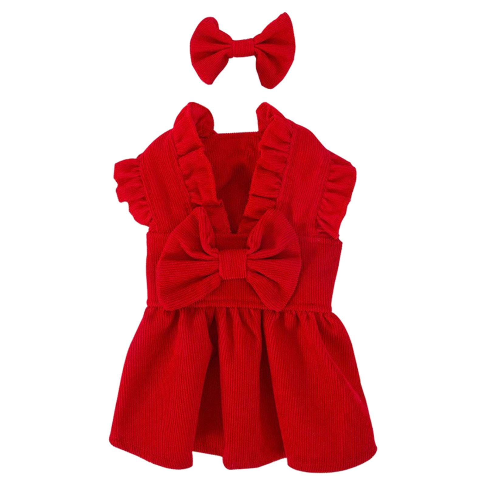 Vestido de princesa de Navidad para cachorros, ropa de otoño e invierno para mascotas, cálido, romántico, bonito vestido de princesa con lazo, conjunt M