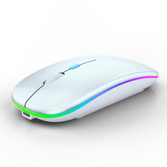 Mouse inalámbrico Bluetooth WREANU recargable con luces LED