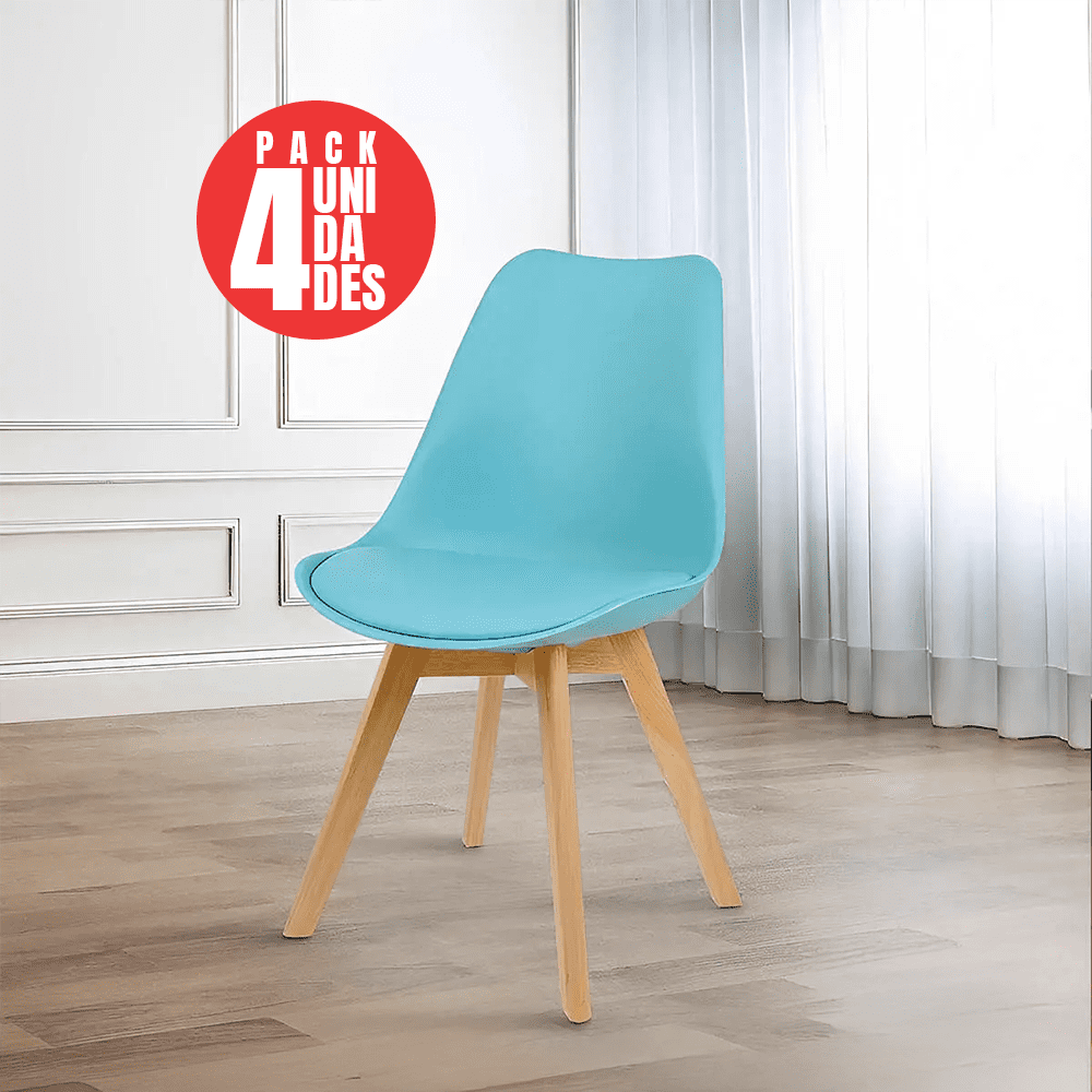 Casabella - Pack 4 Sillas Tulip Eames Dsw Calipso