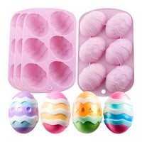 Pasteleriuscl - X4 Moldes De Silicona Para Huevos De Pascua 6Cav Huevos Grandes Para Rellenar