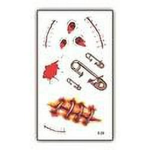 Nonstop - Tatuaje Temporal Halloween Cosplay Disfraz - Herida - 5E