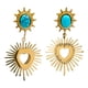 thumbnail image 1 of Aros De Fiesta, Sagrado Corazon Turquesa, Matrimonio Dorado, 1 of 4