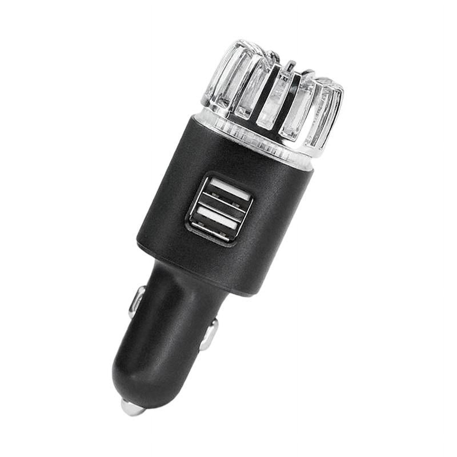 Magideal - Purificador De Aire Para Coche 2 En 1 Con Cargador Usb Dual De 12 V, Accesorio Para Eliminar Olores. Negro