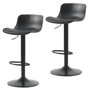 Global - Pack De 2 Sillas Bar Negro 100X43X47 Cm