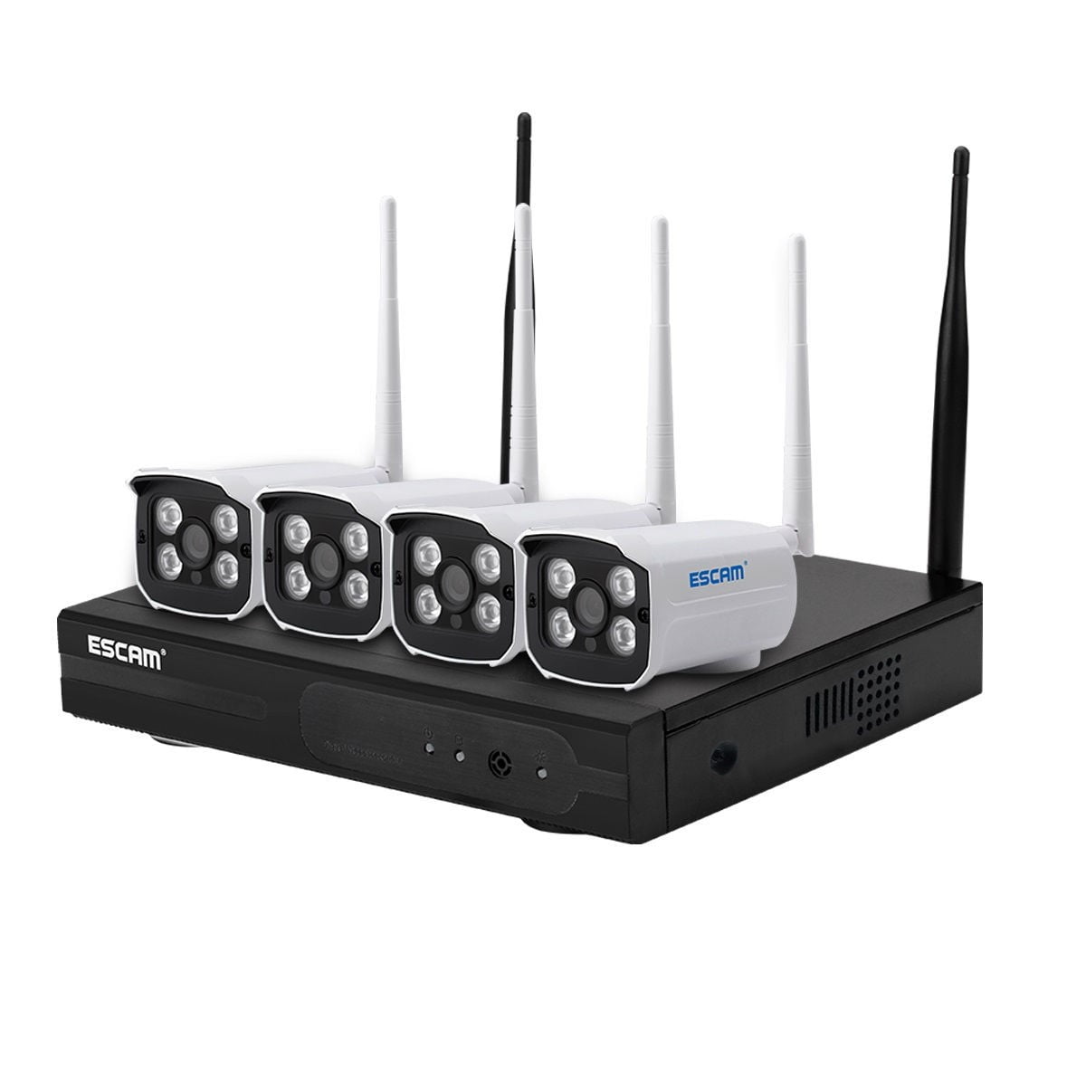 Kit Nvr 4 Cámaras De Seguridad Ip Wifi 720p Escam Wnk403
