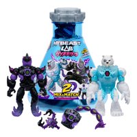 Figuras De Acción Mrbeast Lab Hybrids, Paquete Múltiple, Tiburón Contra Oso Polar