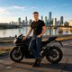 thumbnail image 3 of Pantalones de Motocicleta VNFOX CE Nivel 2 Armadura Azul, 3 of 6