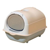 Magideal - Gato Con Capucha, Inodoro Cerrado Para Gatos, Extraíble Con Solapa En La Puerta Delantera, Bandeja De Arena Para Gatos, Duradera, Fácil De Limpiar, Re Rosa Claro