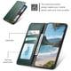 thumbnail image 5 of Funda tipo cartera para Google Pixel 9A de piel con cierre magnético, ranuras para tarjetas y correa para la muñeca Verde, 5 of 6