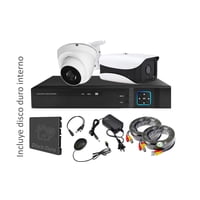 Vipa - Kit 2 Cámaras Seguridad Mixto Hd Con Disco Duro M22Hdd