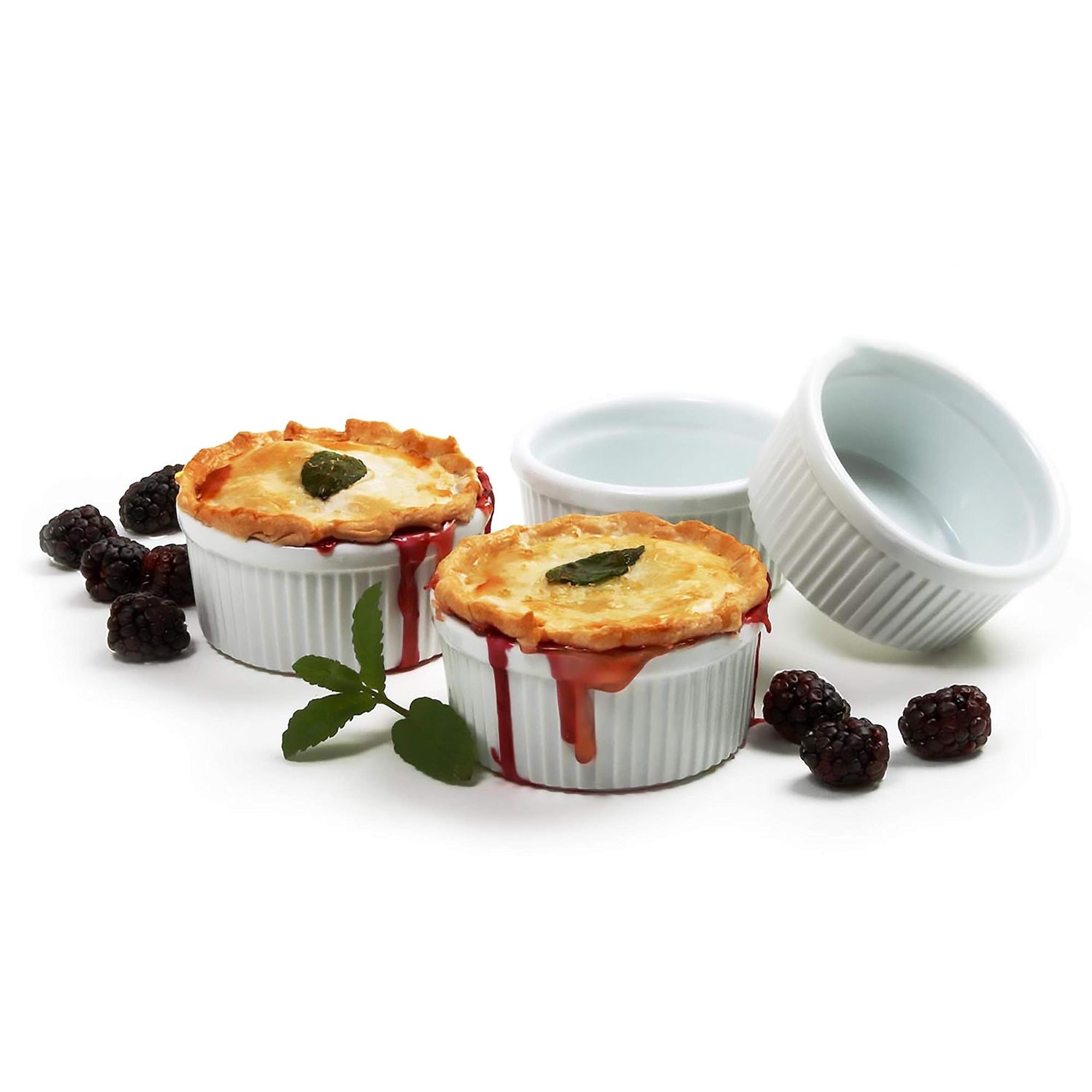 Juego De 4 Moldes Norpro De Porcelana, 10 Cm, 240 Ml