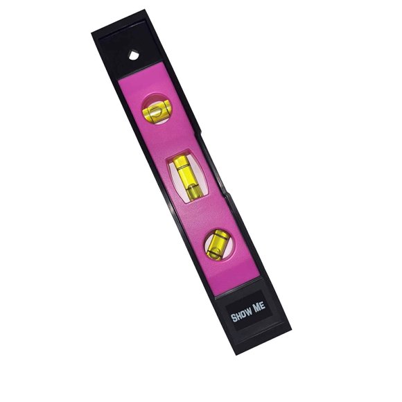 Nivel Magnético Tipo Torpedo SHOW ME TOOLS 23 cm Rosa con 3 Cápsulas