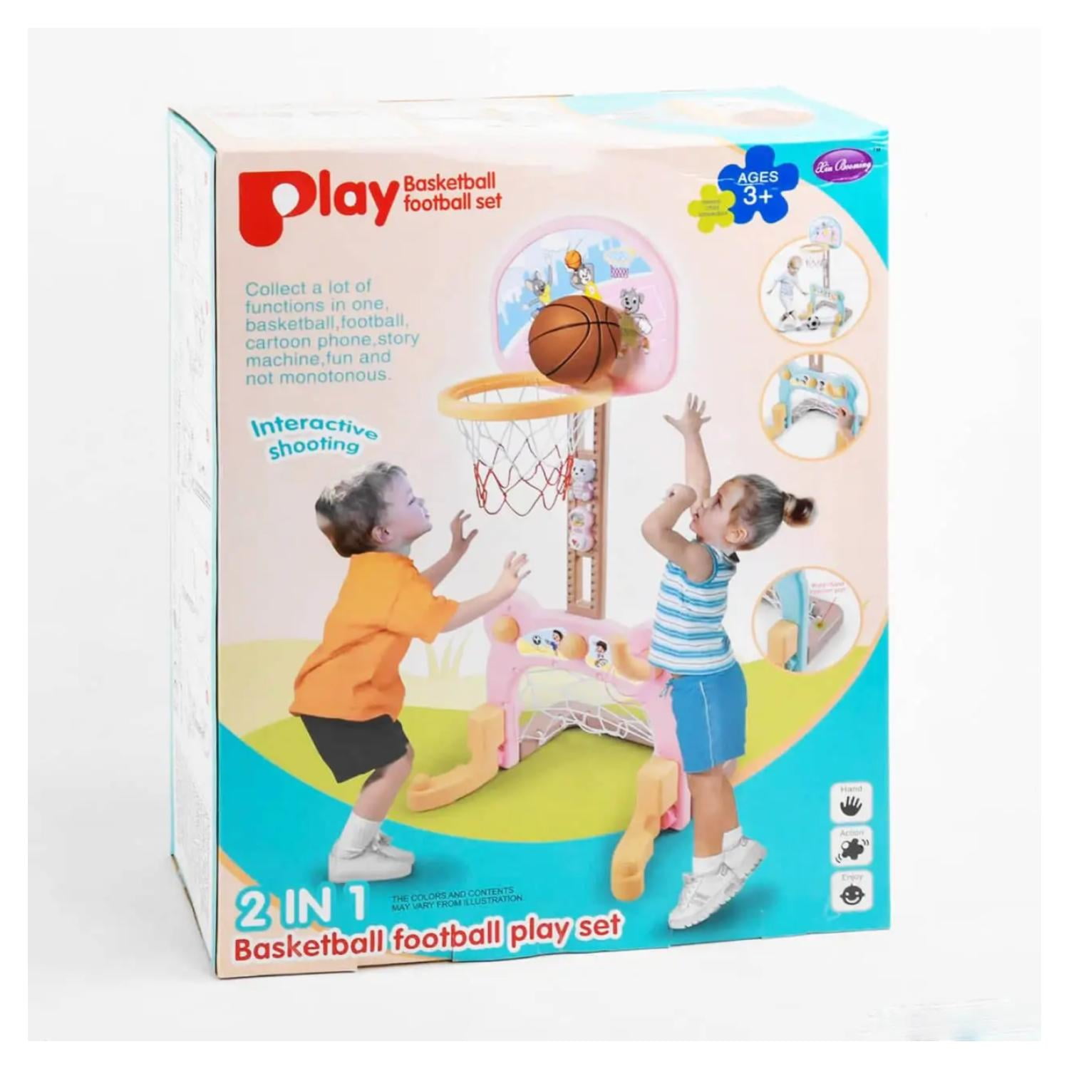 Total E-commerce - Juguete 2 En 1 Baloncesto Y Futbol Infantil Exterior O Interior