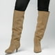 thumbnail image 2 of Bota Gamuza Italiana taco 5 Cm. Beige Talla 36 Mujer, 2 of 3