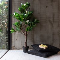 Vadell Home - Arbol De Magnolio Blanco De 130 Cm
