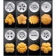 thumbnail image 2 of Prensa de galletas, Churro Maker de acero inoxidable Pistola de prensa de galletas con 20 moldes decorativos y 4 boquillas para la máquina de prensa de galletas de la máquina de prensa de galletas, 2 of 3