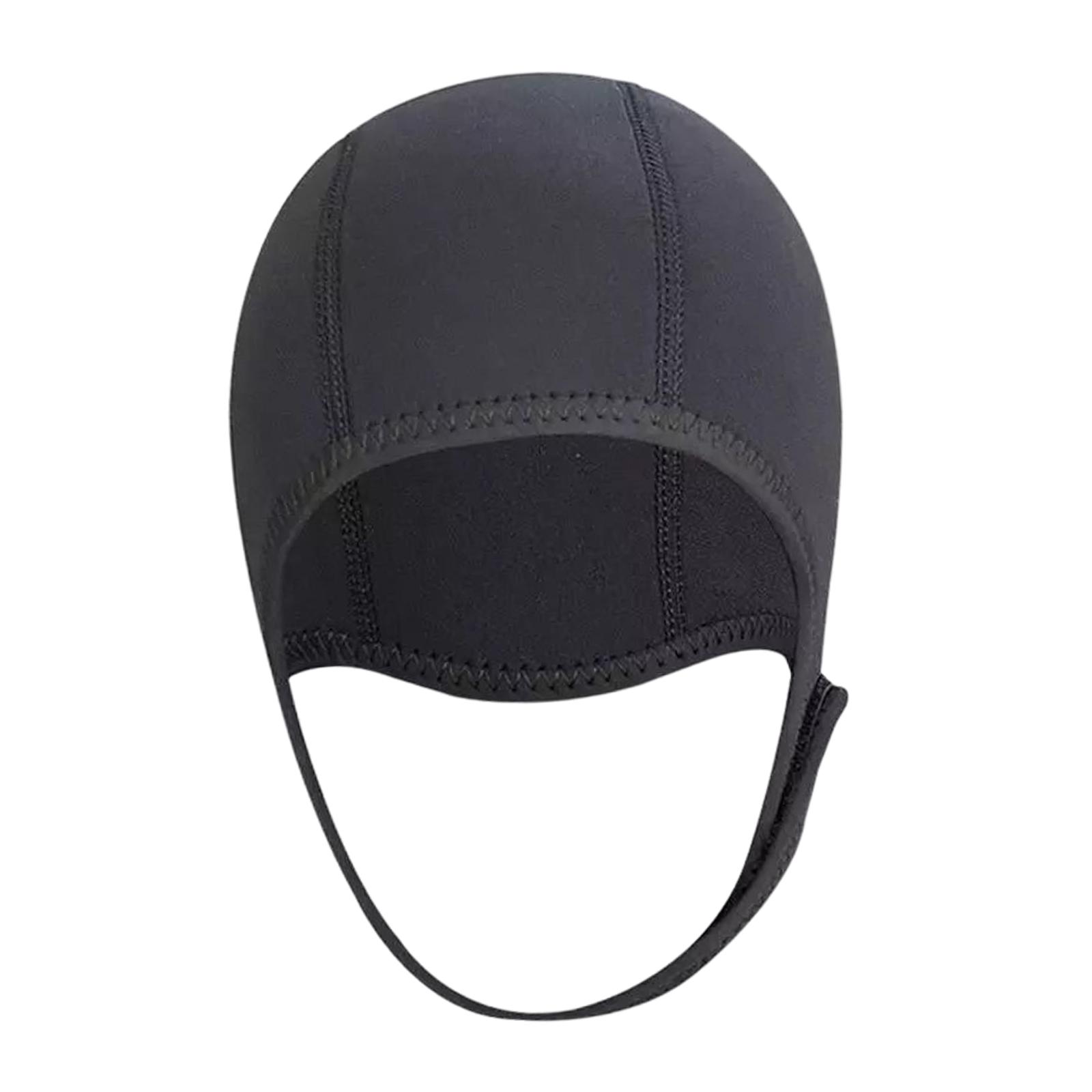 Magideal - Gorro De Buceo De Neopreno De 3Mm, Gorro Grueso De Protección A Prueba De Viento Para Las Orejas, Gorro Cálido De Invierno Para Buceo, Gorro De Nataci , Negro