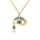 thumbnail image 3 of 18K Gold Plated Copper Evil's Eye Zircon Pendant Necklace Clavicle Chain Good Luck Neck Jewelry, 3 of 3