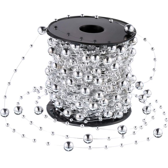 Guirnalda de perlas artificiales Pangda, 20 m, para manualidades, bodas