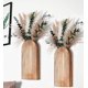 thumbnail image 1 of Jarrones De Pared De Madera Set De 2 Con Pasto De Pampas, 1 of 7