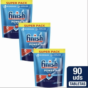 Pack X 3 Detergente Lavavajillas Tabletas Finish Power 30 Unid