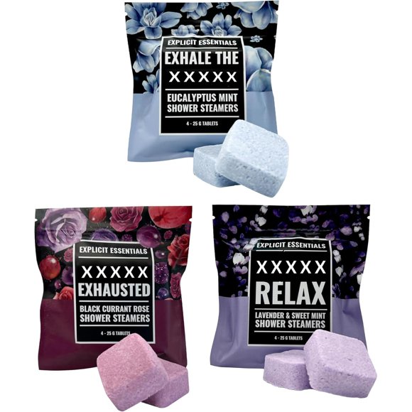 Aditivo para Baño Explicit Essentials Shower Steamers Paquete de 12
