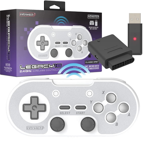 Control Retro-Bit Legacy 16 inalámbrico 2.4 GHz Classic Gray