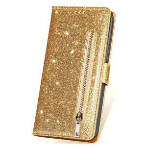 Funda Para Foxdock Elegante Funda Samsung Galaxy A05 Glitter Con Cremallera-Ideal Para El Uso Diario