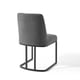 thumbnail image 5 of Silla auxiliar de comedor Modway Amplify tapizada en color negro carbón, 5 of 9