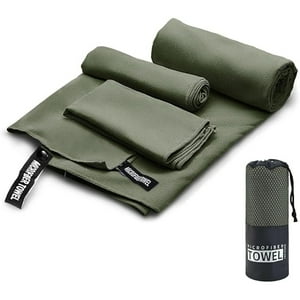 Veat00L - Set De 3 Toallas De Microfibra De Secado Rápido Para Deportes Y Gimnasio (76 * 152 Cm + 40 * 80 Cm + 38 * 38 Cm)