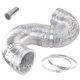 thumbnail image 1 of Conducto flexible de aluminio iPower de 4 pulgadas y 8 pies con 2 abrazaderas, 1 of 6