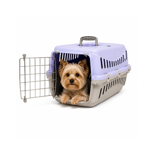 Jaula Transportadora Mascotas Pequeñas Hasta 4 Kg 46 Cm azul 10.40ME-Lila-1