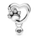 thumbnail image 2 of Charm PANDORA Sparkling Paw Print & Heart, circonita cúbica transparente, 2 of 5